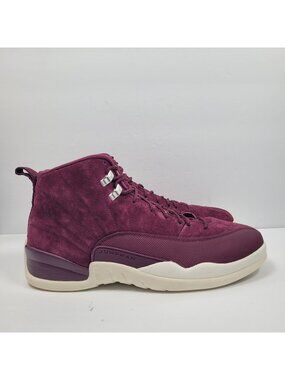 Air Jordan 12 2017 Retro Bordeaux Suede Men's Sneakers 130690-617 US Size 13